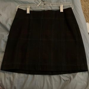 Black and Plaid Pencil Mini Skirt Wild Fable Size XS